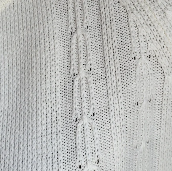 Vintage 70s Acrylic ivory cardigan size medium - Picture 10 of 12